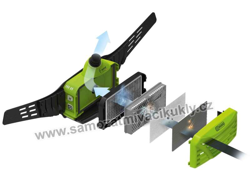 Samozatmívací kukla Optrel Crystal 2.0 černá + e3000X 18h