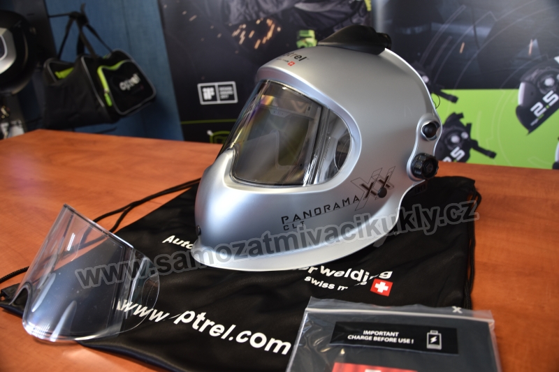 Samozatmívací kukla Optrel Panoramaxx CLT stříbrná PAPR, vystavený kus