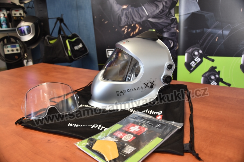 Samozatmívací kukla Optrel Panoramaxx CLT stříbrná PAPR, vystavený kus