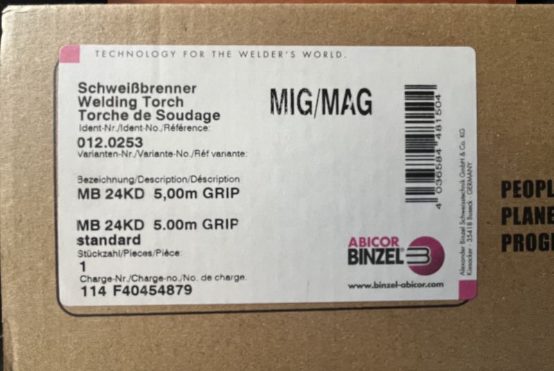 Svařovací hořák Binzel MB 24KD GRIP/5m