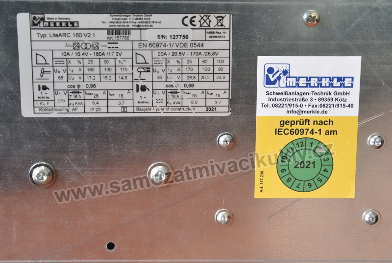 Svařovací invertor MERKLE LiteARC 180