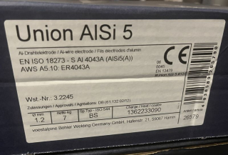 MIG svářecí drát Böhler Union AlSi5 1,2 mm